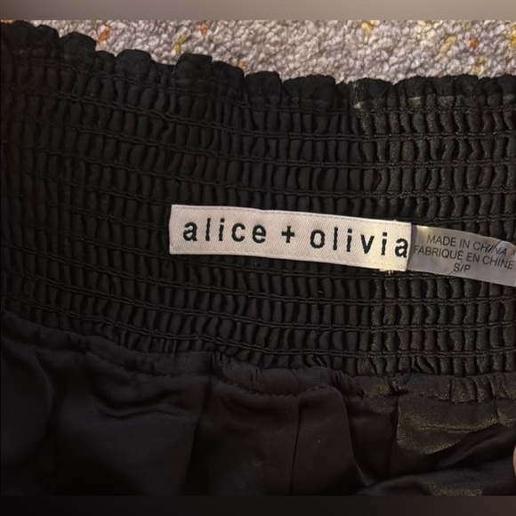 Alice + Olivia Black Wide-Leg Lace Pants - Picture 4 of 5